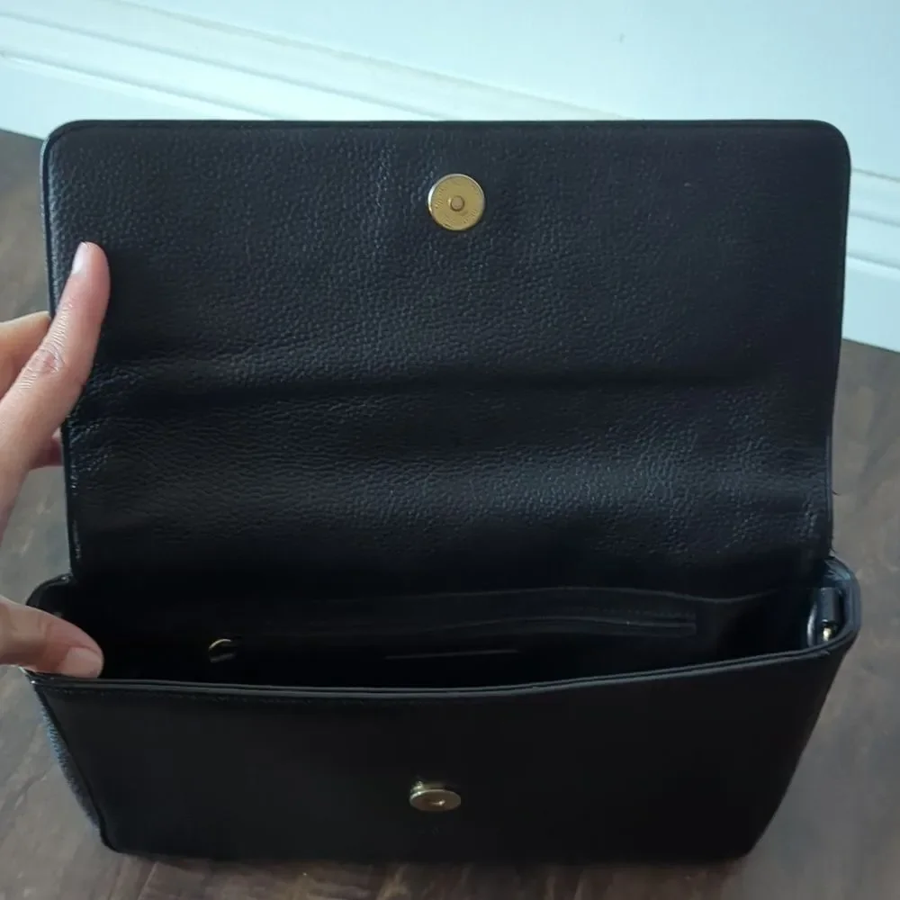 Vintage Black Leather Nordstrom Crossbody Purse